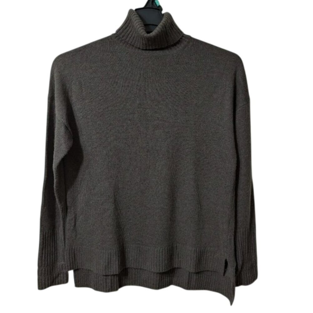 J. Crew Wool Blend Turtleneck‎ Sweater Olive Green Heather Size S
